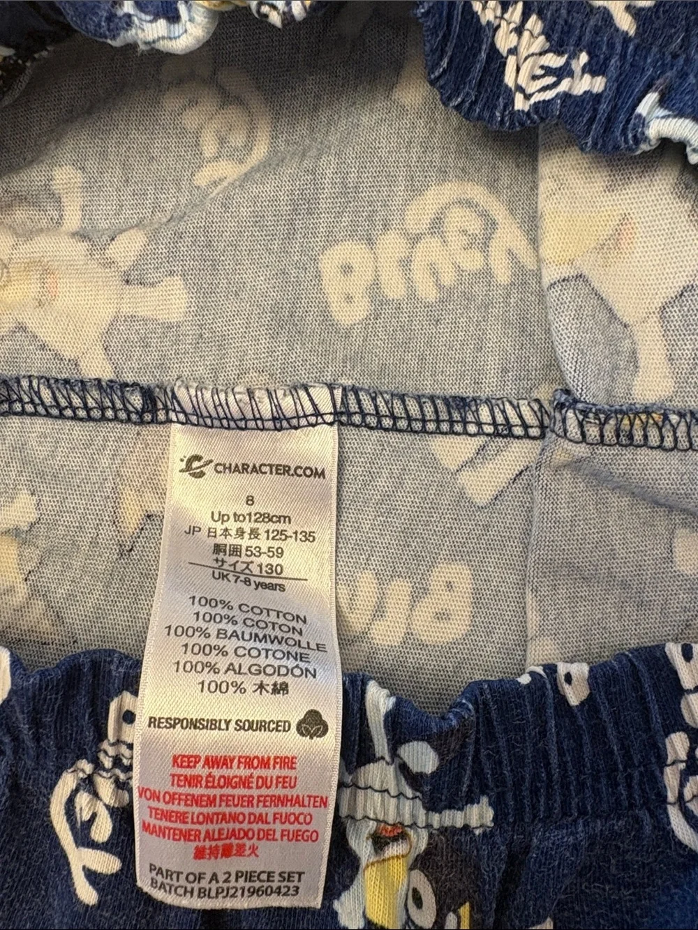 Boys 'Bluey' Two-Piece Pajama Set, age 7-8 years